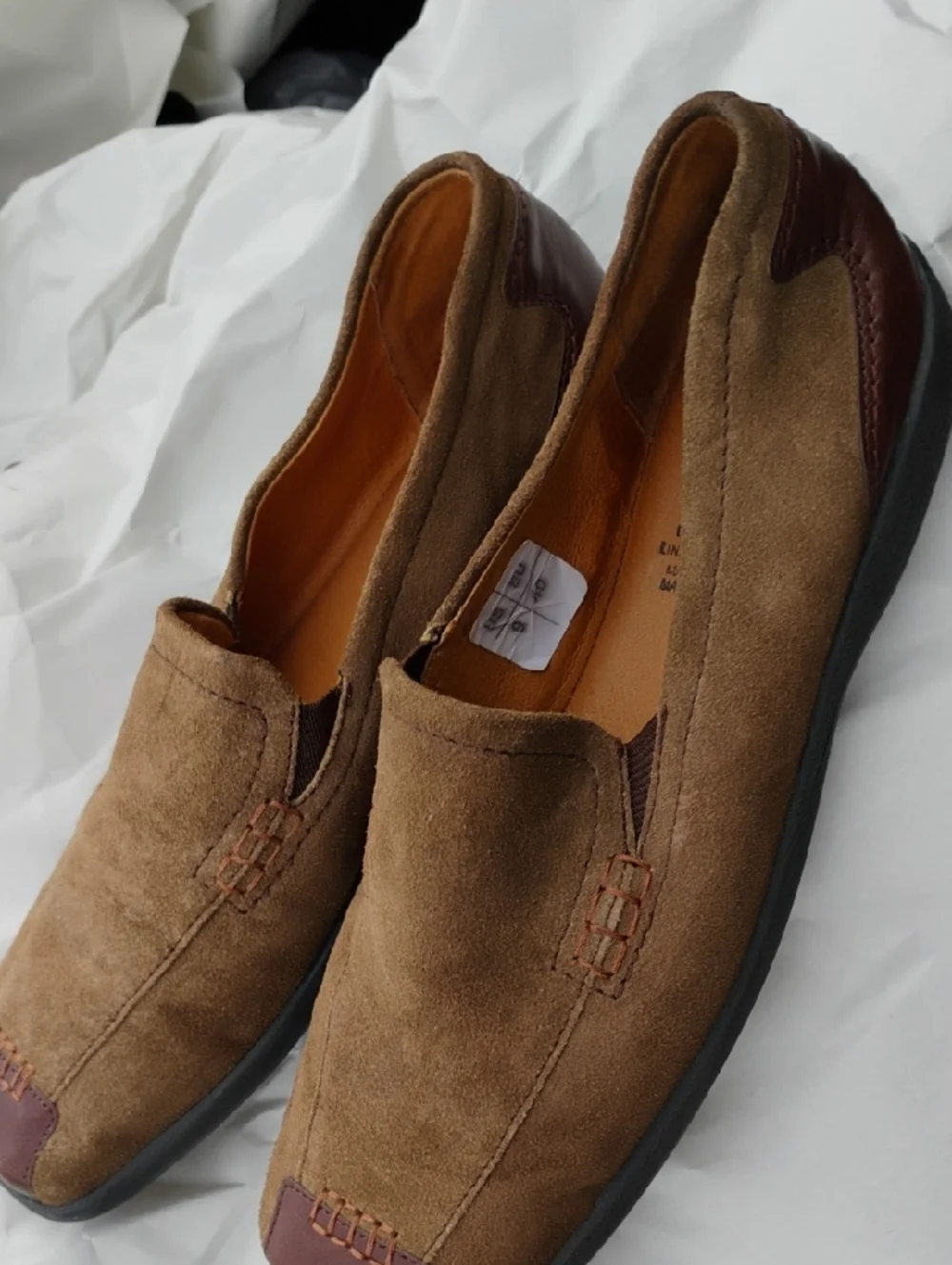 NWOT pring Step Suede Slip-On Loafers in Tan/Brown (D-56) - Picture 1 of 10